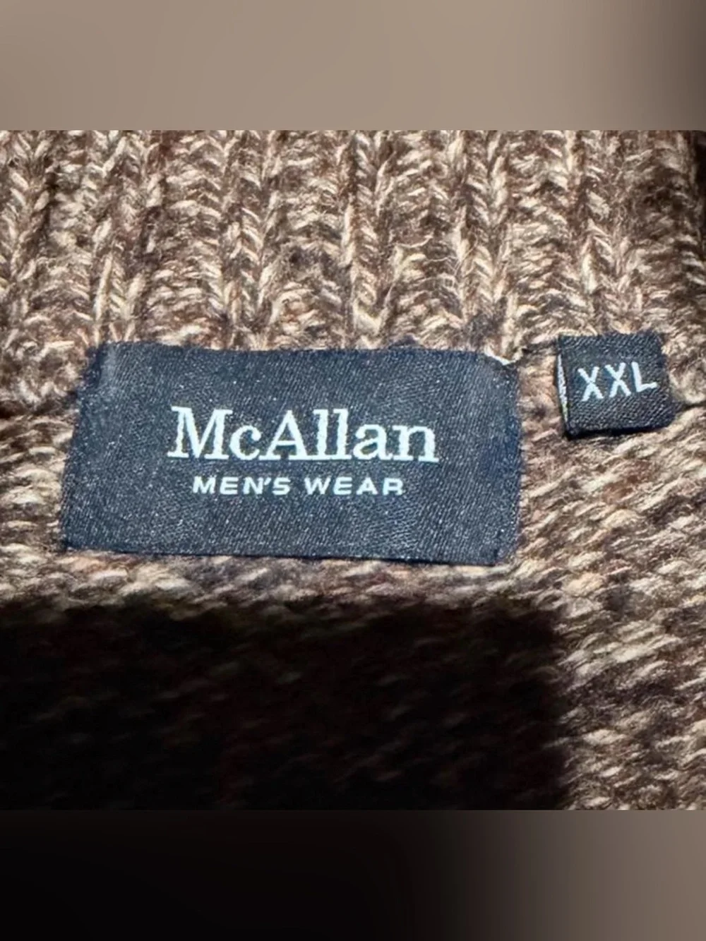 Men's Brown Suede Front Knit-Trim Zip Jacket